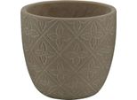 Milanihome.It - Vaso In Fibra Sintetica Di Design Moderno Industrial Cm 15,5 X 15,5 X 14 Hdi Coloremarrone