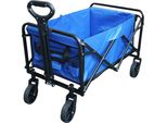 Milanihome.It - Carrello Pieghevole Con Ruote Da Spiaggia Per Campeggio Mare Piscina Giardino In Metallo E Oxforddi Coloreblu