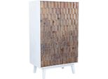 Milanihome.It - Armadio A Due Ante Con Decoro In Legno Di Design Moderno Per Salotto Cucina Sala Da Pranzo Cm 90X50X150 Hdi Colorebianco
