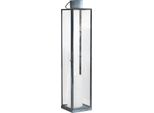 Milanihome.It - Lanterna In Vetro Di Design Moderno Per Giardino Cm 10 X 10 X 46 Hdi Coloregrigio