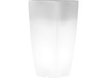 Milanihome.It - Vaso Luminoso Per Esterno Giardino Con Luce Bianca Cm 33 X 33 X 70 Hdi Colorebianco