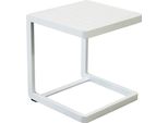 Milanihome.It - Tavolino Da Giardino In Alluminio Di Design Per Esterno Giardino Cm 40 L X 40 P X 45 Hdi Colorebianco