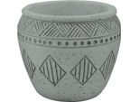Milanihome.It - Vaso In Fibra Sintetica Di Design Moderno Industrial Cm 13,5 X 13,5 X 12 Hdi Coloregrigio