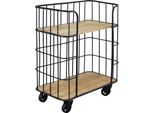 Milanihome.It - Scaffale Industrial Con Ruote Di Design Moderno Industrial Cm 72 X 38,5 X 86,5 Hdi Colorenero