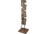 Milani Home - Porta Bottiglie In Legno Di Teak Cm 36 L X 35 P X 150 Hdi Coloremarrone