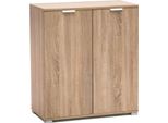 Milanihome.It - Armadietto Con 2 Ante Per Soggiorno Cucina Bagno Cm 75X38X85 Hdi Coloremarrone Chiaro