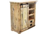 Milanihome.It - Portabottiglie Legno Di Mango Di Design Moderno Industrial Cm 90X45X100 Hdi Coloremarrone