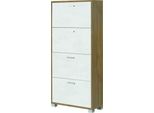Milanihome.It - Scarpiera A 4 Ante Di Design Moderno Cm 70 L X 29 P X 154 Hdi Colorebianco