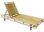 Milanihome.It - Lettino Da Giardino In Bamboo Di Design Per Esterno Giardino Cm 70 L X 200 P X 30 Hdi Coloremarrone Chiaro