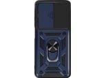 Avizar, Cover Oppo A5 Supporto Ad Anello E Fotocamera Scorrevole Antiurto Robusta, Blu Scuro