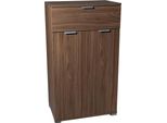 Milanihome.It - Armadietto Con Due Ante E Un Cassetto Per Soggiorno Cucina Bagno Fatto In Italia Cm 60X38X103 Hdi Coloremarrone