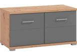 Attaccapanni Da Parete Moderno Con Mensola Colore Rovere Di Design Moderno Industrial Cm 86,6 X 40 X 456 H