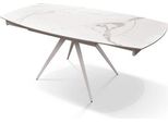 Milanihome.It - Tavolo Da Pranzo Allungabile Di Design Moderno Industrial Cm 90 X 120/180 X 75 Hdi Colorebianco