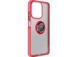Avizar, Cover Oppo A5 Pro Anello Supporto Magnete Funzione Stand, Rosso