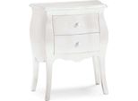 Milanihome.It - Comodino In Legno Massello Bombato 49X29X61Di Colorebianco