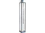 Milanihome.It - Lanterna In Vetro Di Design Moderno Per Giardino Cm 10 X 10 X 67 Hdi Coloregrigio