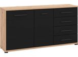 Madia Due Ante Quattro Cassetti Moderna Di Design Moderno Industrial Cm 161,5 X 40 X 84 H