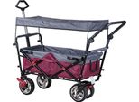 Milanihome.It - Carrello Pieghevole Con Ruote Da Spiaggia Per Campeggio Mare Piscina Giardino In Metallo E Oxford Grigiodi Coloreblu