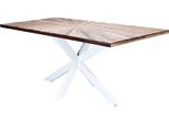 Milanihome.It - Tavolo Con Piano In Legno Massiccio Di Design Moderno Industrial Cm 180 X 90 X 77 Hdi Coloremarrone