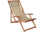 Sedia A Sdraio Da Giardino Siena, 65X87X102Cm, Beige
