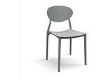 Milanihome.It - Sedia Moderna In Polipropilene Di Design Moderno Industrial Cm 50 X 53 X 81 Hdi Coloregrigio