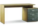 Milanihome.It - Scrivania Con Cassettiera Di Design Moderno Cm 154 L X 55 P X 76 Hdi Colorerovere Chiaro