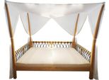 Milani Home - Gazebo Letto In Teak Con Cuscini Cm 210 L X 200 P X 30 Hdi Coloremarrone Chiaro