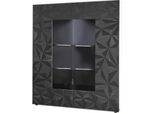 Milanihome.It - Vetrina Moderna Con 2 Ante Di Design Moderno Industrial Cm 121 X 166 X 42 Hdi Coloreantracite