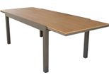Milanihome.It - Tavolo Rettangolare Allungabile In Alluminio Antracite E Polywood Marrone 160/240X95 Da Esterno Giardino, Per Ristorantedi Coloretaupe