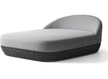 Milanihome.It - Divano Letto Da Esterno In Alluminio E Corda Di Design Per Esterno Giardino Cm 153 L X 203 P X 72 Hdi Coloregrigio