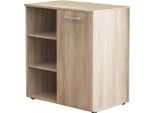 Milanihome.It - Mobile Ingresso Di Design Moderno Con Scarpiera E Porta Borse Di Coloremarrone Chiaro