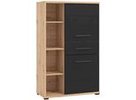 Madia Due Ante Quattro Cassetti Moderna Di Design Moderno Industrial Cm 89,5 X 40 X 141,5 H