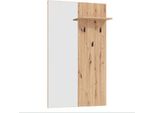 Milanihome.It - Mobile Ingresso Appendiabiti Moderno Con Mensola Di Design Moderno Industrial Cm 79 X 19,5 X 132 Hdi Colorebianco