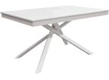 Milanihome.It - Tavolo Da Pranzo Allungabile Di Design Moderno Industrial Cm 80 X 140/200 X 77 Hdi Colorebianco