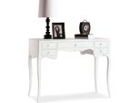 Milanihome.It - Scrittoio Bianco 102X50X80 Per Interno Sala Da Pranzo Salotto Cucina Ufficio Massello Arte Poveradi Colorebianco