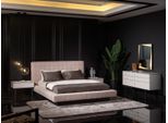 Cameretta Moderna Letto 2X Comodini Tavolo Da Toilette Con Specchio Alta Qualità