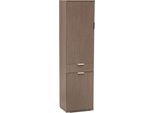 Milanihome.It - Armadio Con 3 Ante E Un Cassetto Per Soggiorno Cucina Bagno Fatto In Italia Cm 45X38X174 Hdi Colorerovere Grigio
