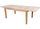 Milanihome.It - Tavolo In Teak Allungabile 150/210 X 90 Di Design Moderno Per Giardino Cm 150/210 X 90 X 75 Hdi Coloremarrone