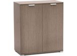 Milanihome.It - Armadietto Con 2 Ante Per Soggiorno Cucina Bagno Fatto In Italia Cm 75X38X85 Hdi Colorerovere Grigio