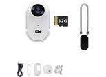 Inf Mini Action Camera Magnetica A100+ Bianca Con 32G - Tascabile 1080P Hd