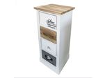 Milani Home - Mobiletto In Legno Con 4 Cassetti Cm 29 L X 27 P X 63 Hdi Colorebianco