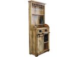 Milanihome.It - Credenza Legno Di Mango Di Design Moderno Industrial Cm 90X40X190 Hdi Coloremarrone