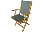 Milani Home - Poltrona Pieghevole In Teak Cm 58 L X 55 P X 89 Hdi Coloremarrone Chiaro