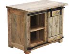 Milanihome.It - Porta Tv Legno Di Mango Di Design Moderno Industrial Cm 80X45X60 Hdi Coloremarrone