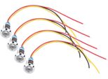 4 Set Di Led Rotondi Precablati Impermeabili A 2 Colori Indicatore Comune Catodico 10 Mm 3-6V (Rosso E Giallo)