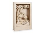 Kit Di Costruzioni In Legno 3D Fenicottero 10 Pezzi Naturale Lxaxp 200X67X300Mm Nuovo