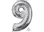 Amscan® 3196301 Palloncino In Foil Xl Numero 9 - Argento