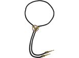 Bristol Novelty Cowboy Shoelace Tie BN2067 (Taglia Unica) (Nero/Ottone)