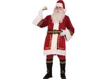 Bristol Novelty Unisex Adulto Costume Classico Da Babbo Natale BN337 (Taglia Unica) (Rosso/Bianco)