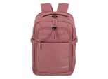 Laptoprucksack TRAVELITE KICK OFF Cabin Rucksack, Gr. B/H/T: 25cm x 40cm x 20cm, rosa (rosé), Polyester, unifarben, Basic, Rucksäcke, Reiserucksack Freizeitrucksack Kabinengepäck Arbeitsrucksack